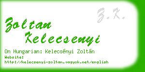zoltan kelecsenyi business card